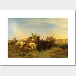 Indian Buffalo Hunt by Charles Wimar Posters and Art